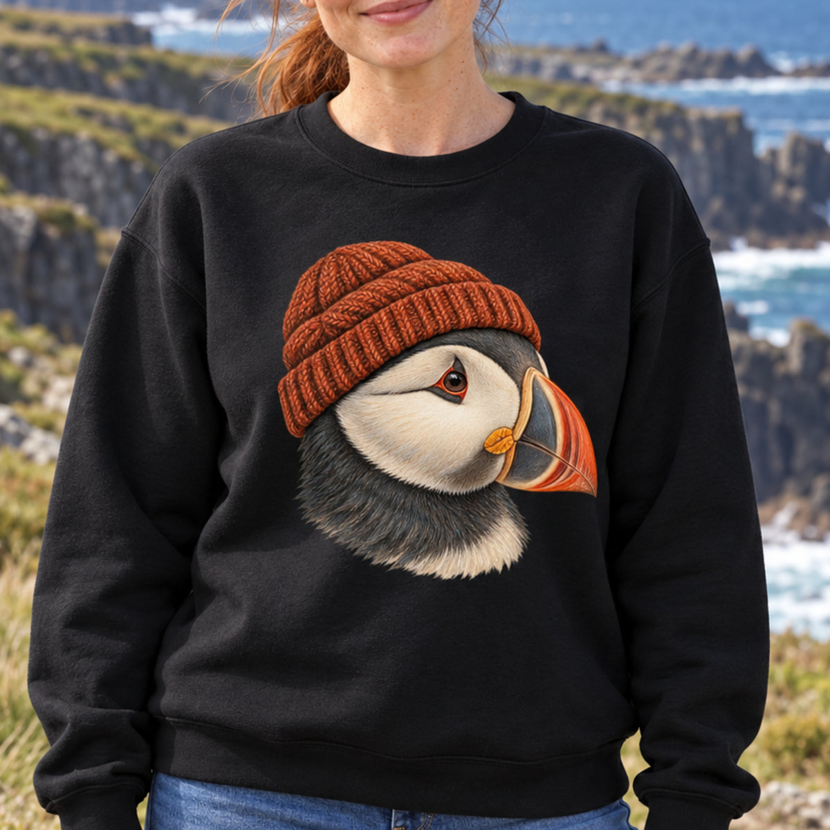 Puffin with Toque Sweatshirt