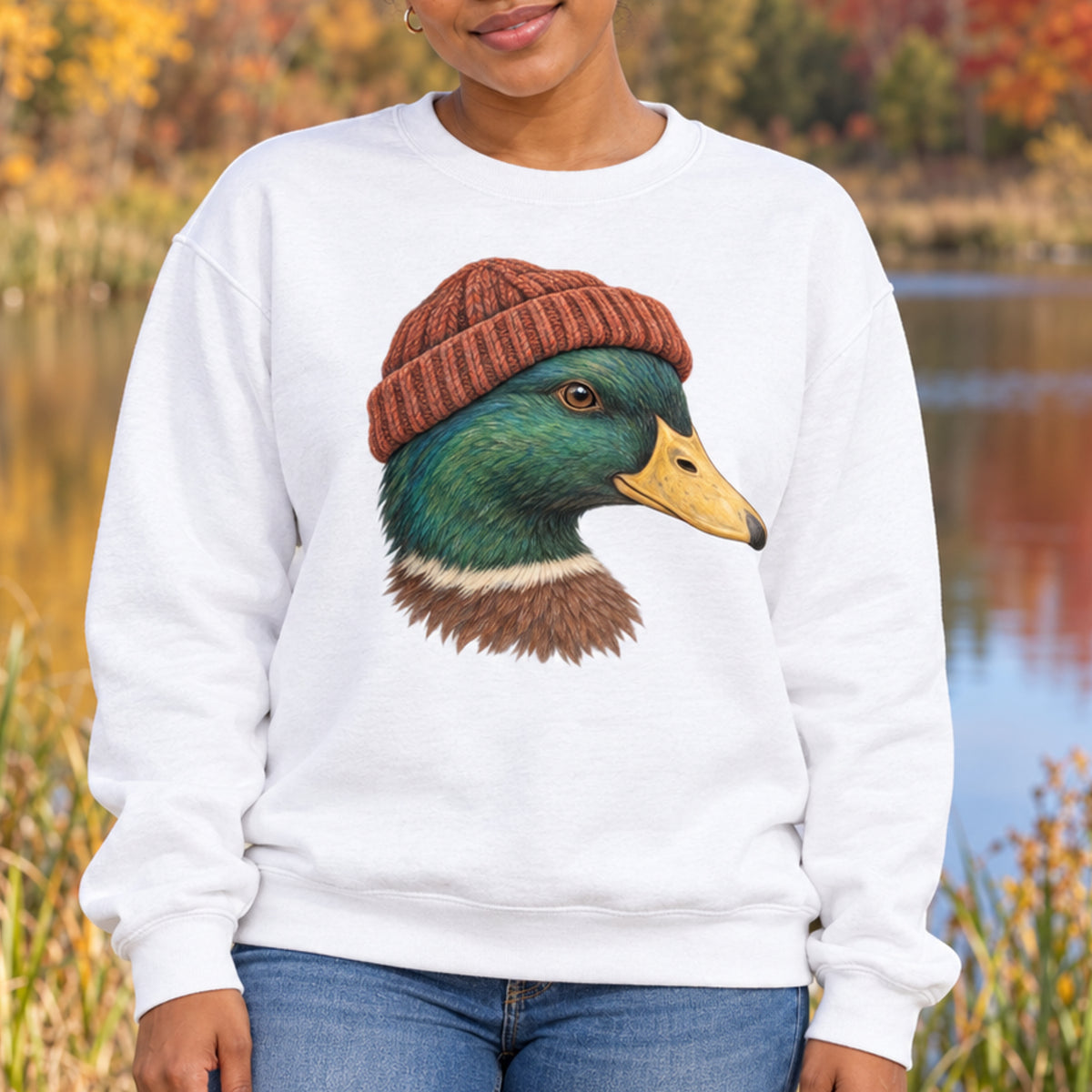 Mallard Duck with Toque Sweatshirt